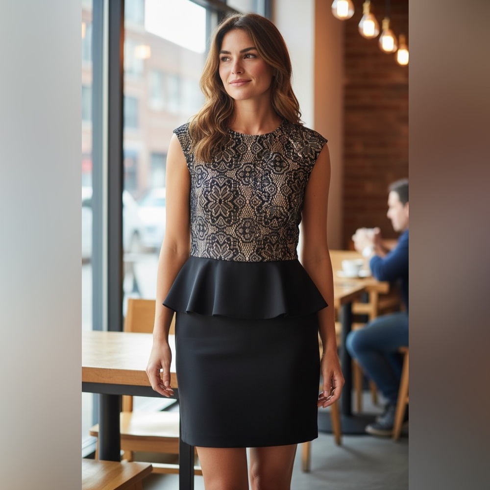 Aa Studio Black Lace Dress